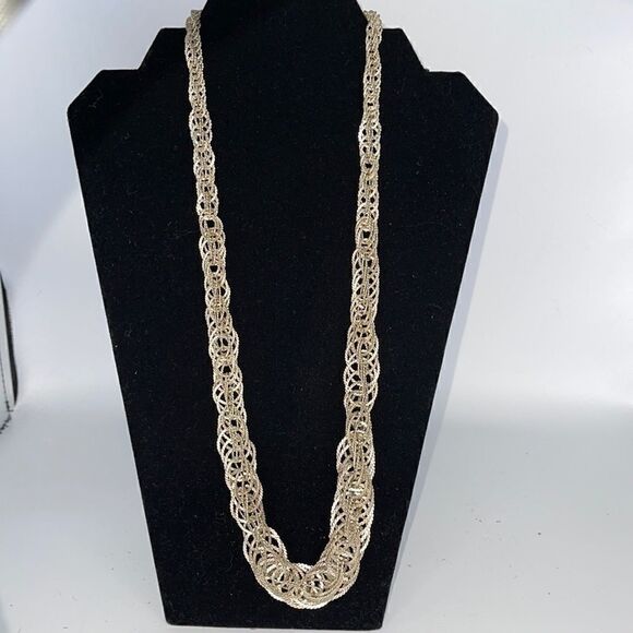 Jewelry - Silver tone multi- chain metal necklace